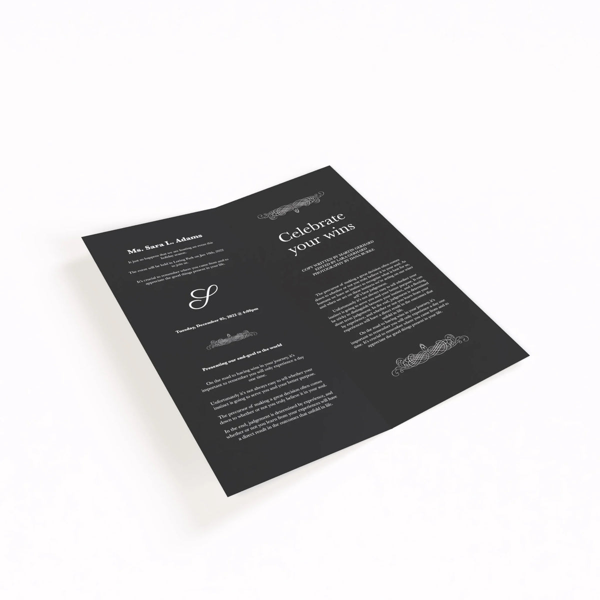 White Ink Brochures