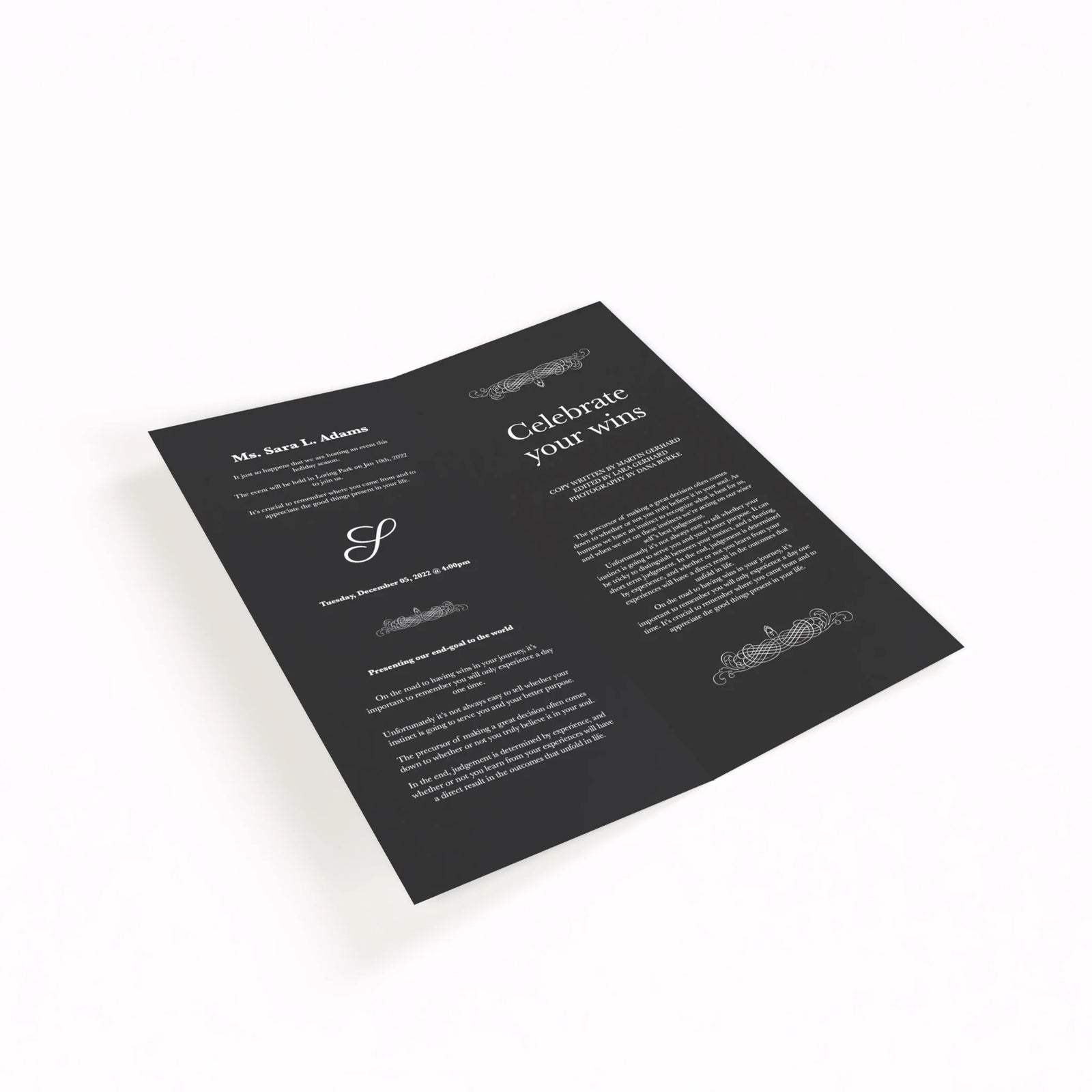 White Ink Brochures