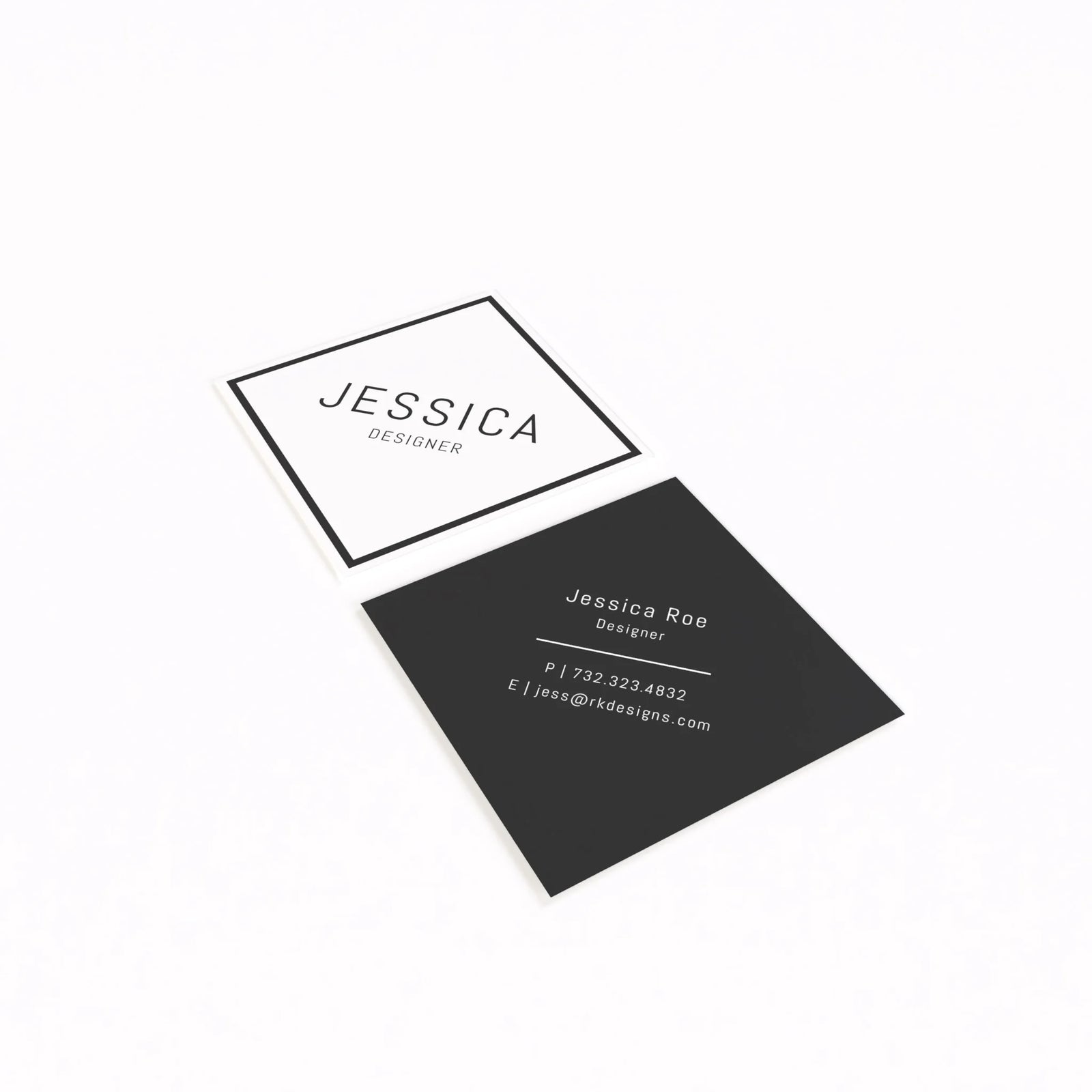 White Ink Business Cards
