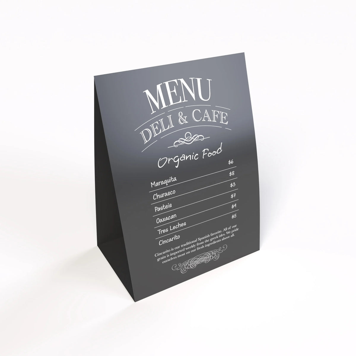 White Ink Table Tents