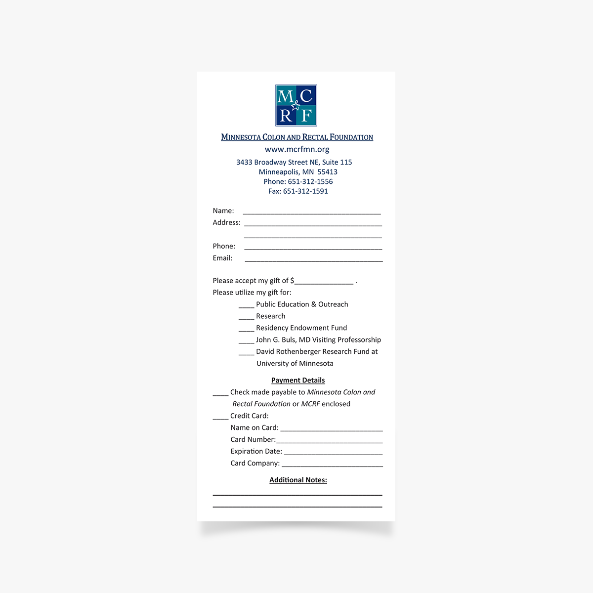 BR-36 MCRF Donation Brochure