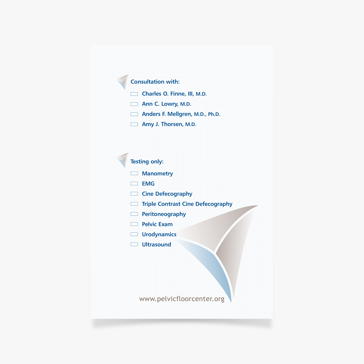 PFC-1 PFC Appointment Card