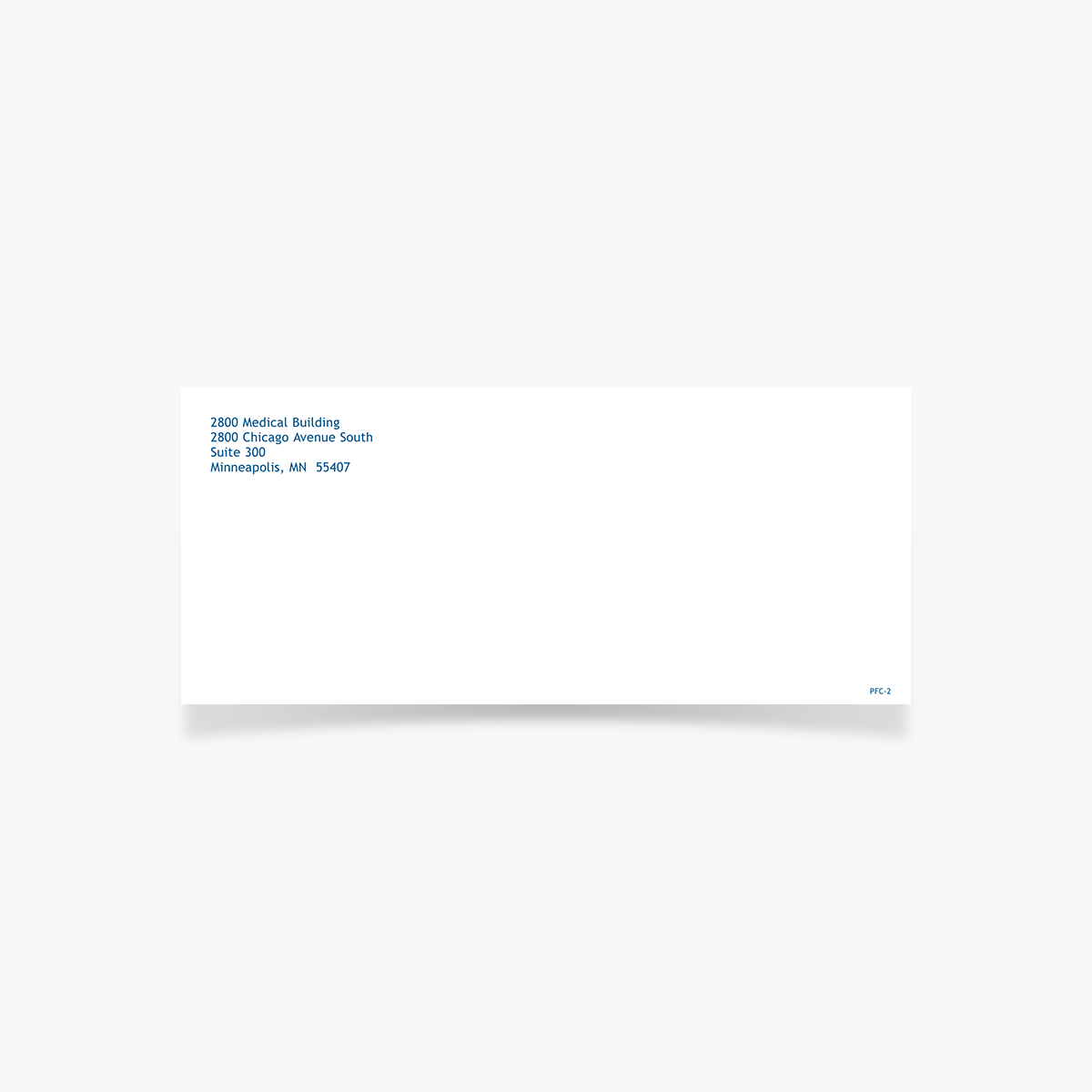 PFC-2 PFC #10 address only envelope